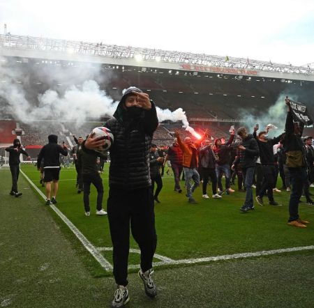 Manchester United fans have invaded Old Trafford.